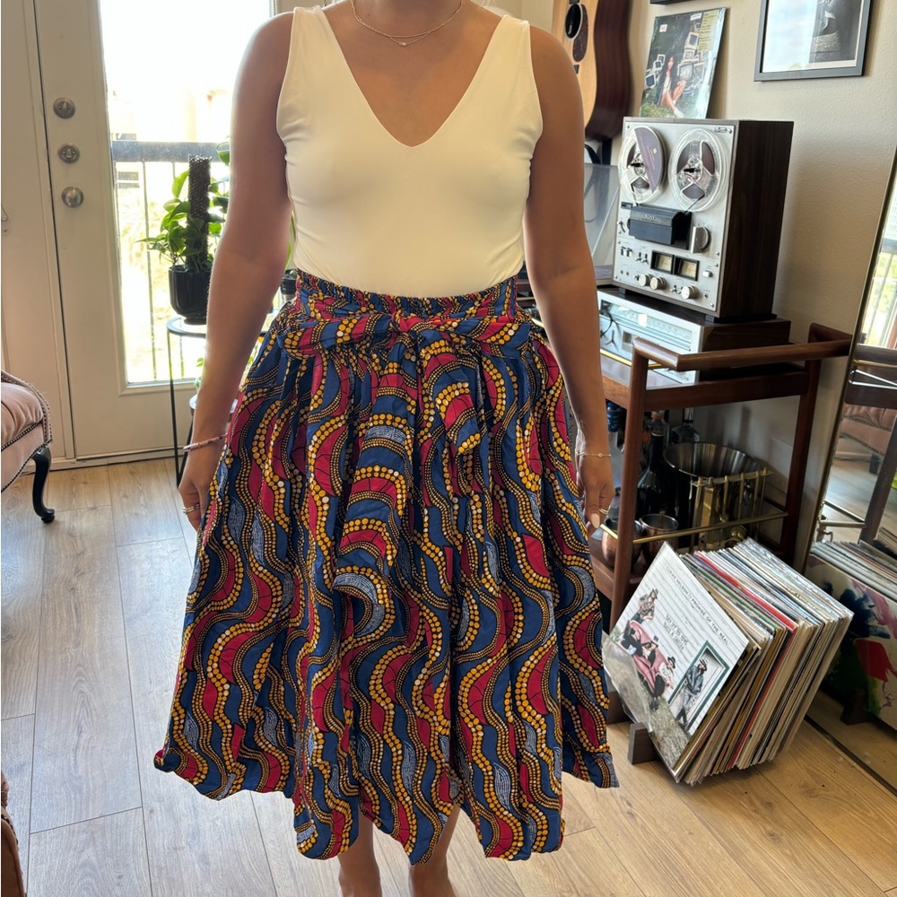 One size fits all African inspired printed skirt